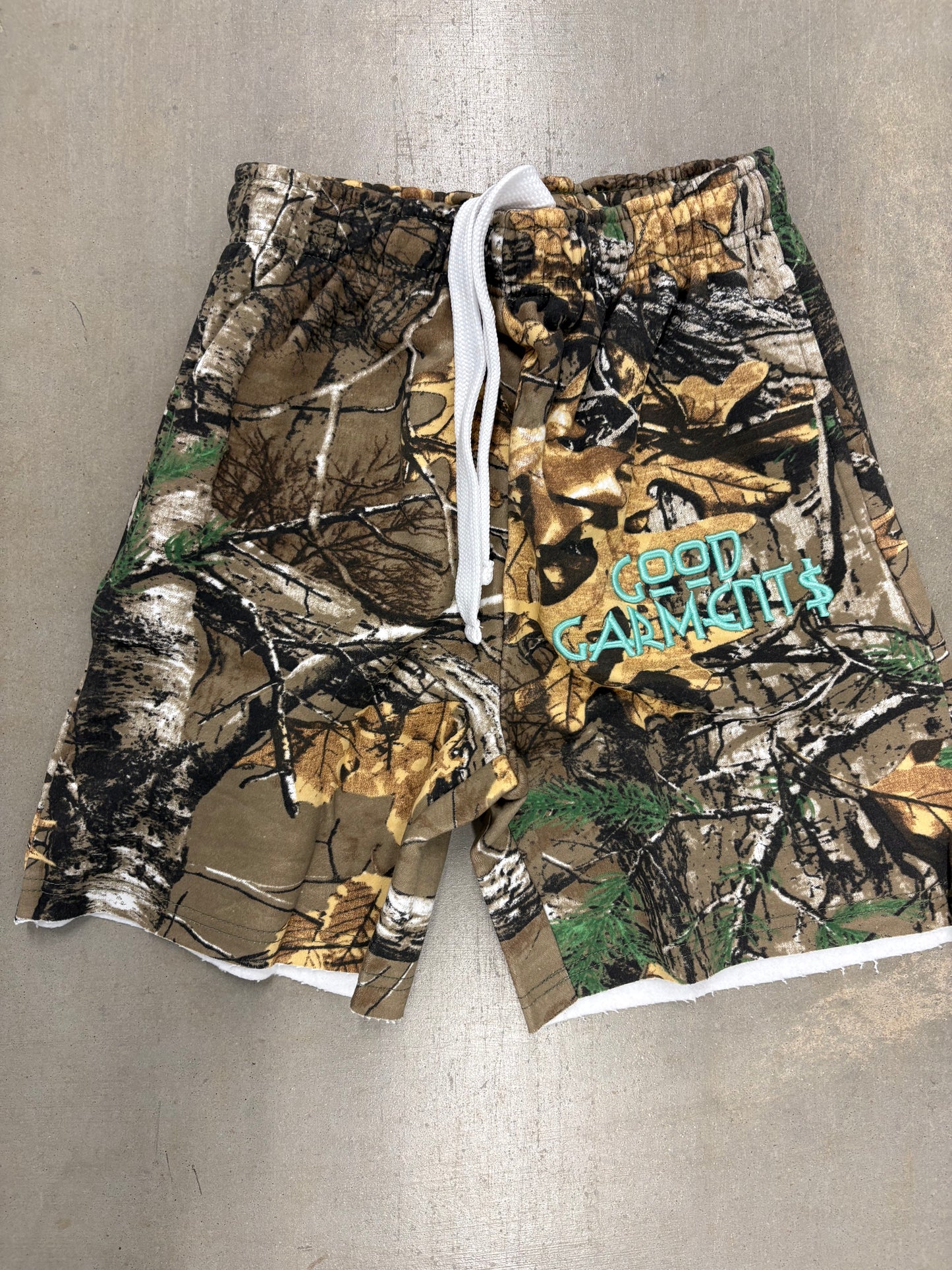 087 Timber Camo Track Shorts