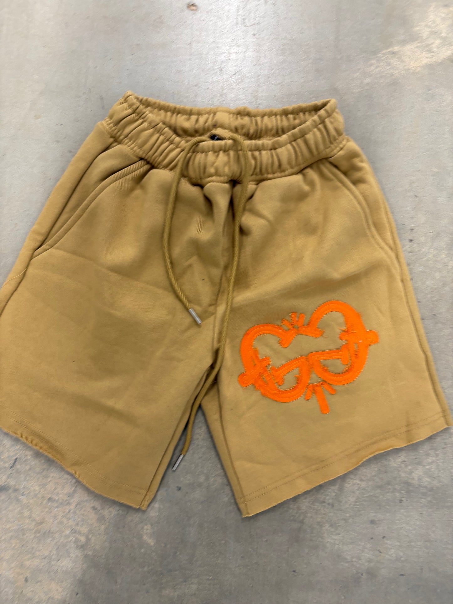 083 Monogram Raw Edge Fleece Shorts