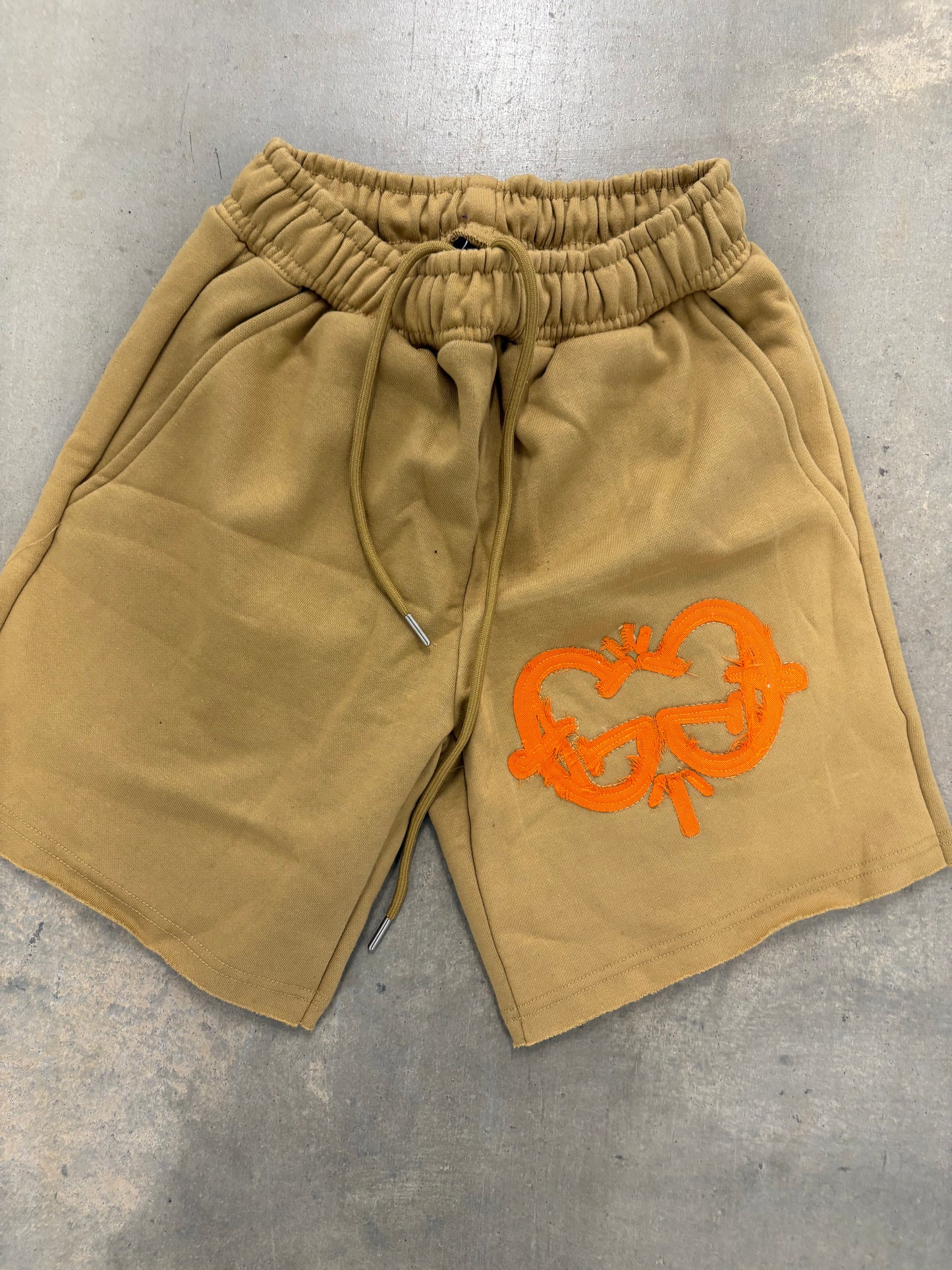 083 Monogram Raw Edge Fleece Shorts
