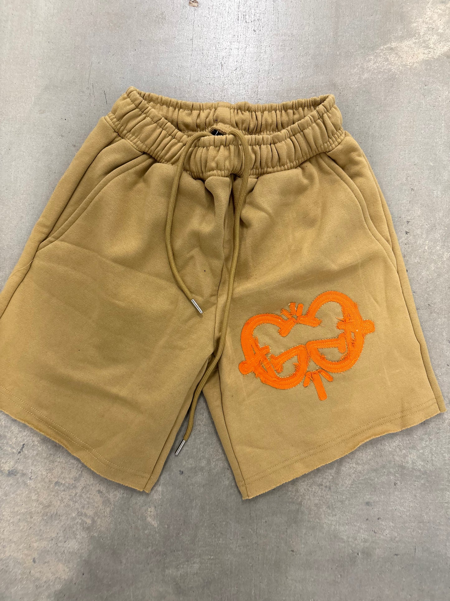 083 Monogram Raw Edge Fleece Shorts